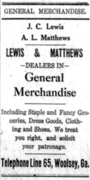 <span>Lewis & Matthews:</span> The Fayetteville News, Nov. 11, 1910